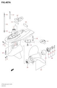 07002F-980001 (2009) 70hp E01-Gen. Export 1 (DF70ATK9) DF70A drawing GEAR CASE