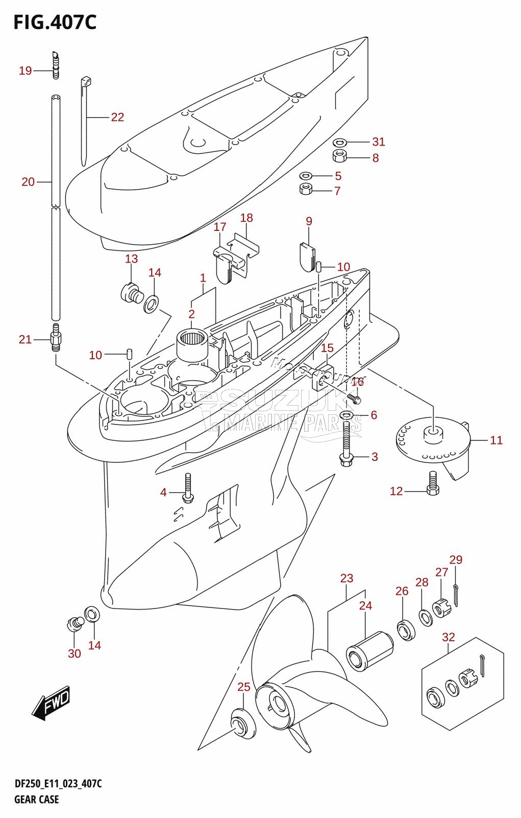 GEAR CASE (DF225T)