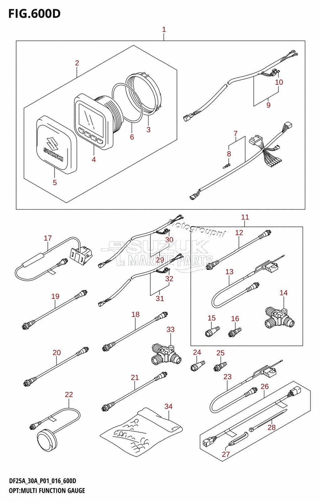 OPT:MULTI FUNCTION GAUGE (DF30AT:P01)