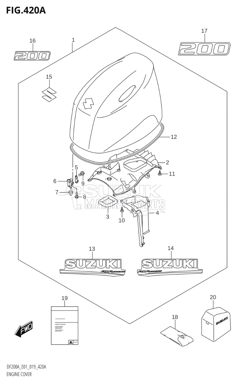 ENGINE COVER (DF200AT,DF200AZ)