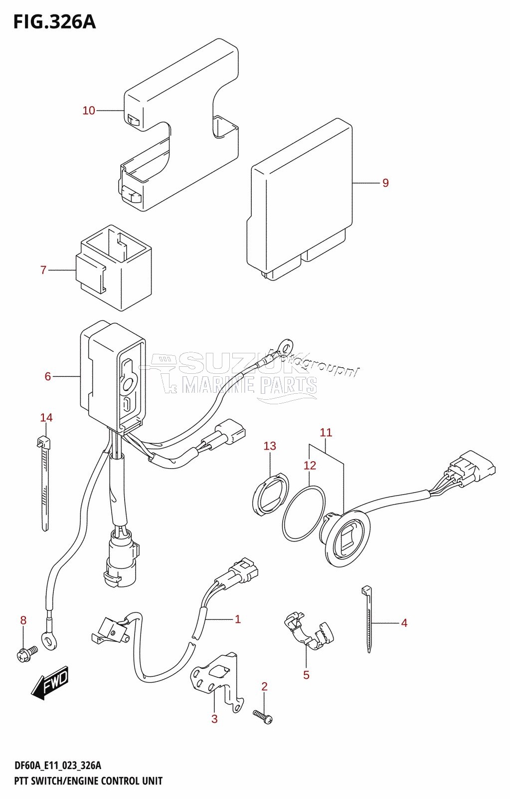 PTT SWITCH /​ ENGINE CONTROL UNIT ((DF40A,DF40ATH,DF40AST,DF50A,DF50ATH,DF60A,DF60ATH,DF50AVT,DF60AVT,DF40ASVT,DF50AVTH,DF60AVTH):(020,021,022))