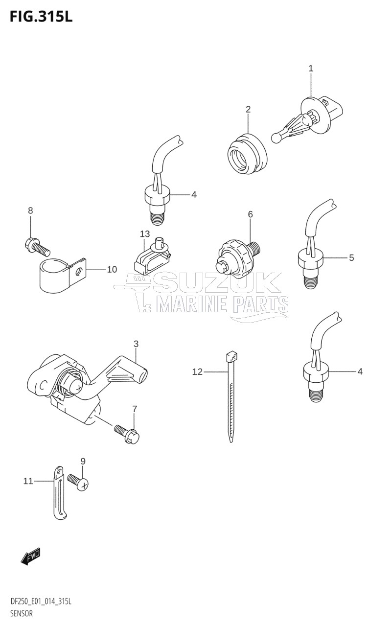 SENSOR (DF250Z:E01)