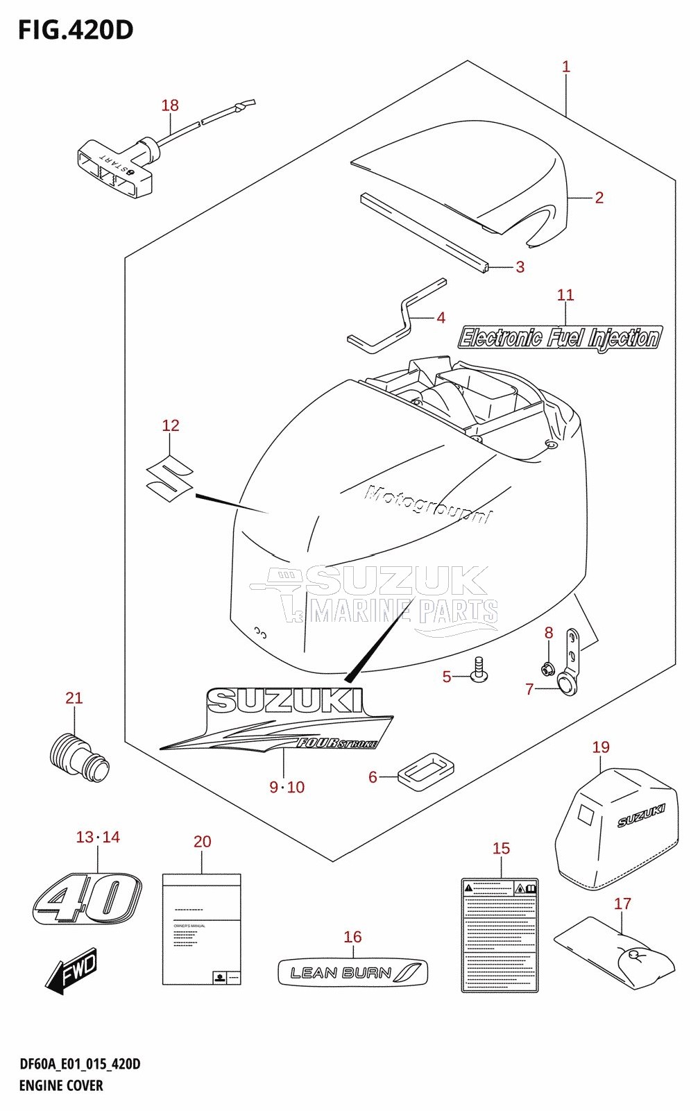 ENGINE COVER (DF40AST:E34)