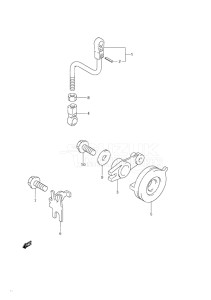 Outboard DF 9.9 drawing Throttle Control Non-Remote Control