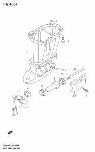 DF40A From 04003F-410001 (E01)  2014 drawing DRIVE SHAFT HOUSING (DF50ATH:E01)