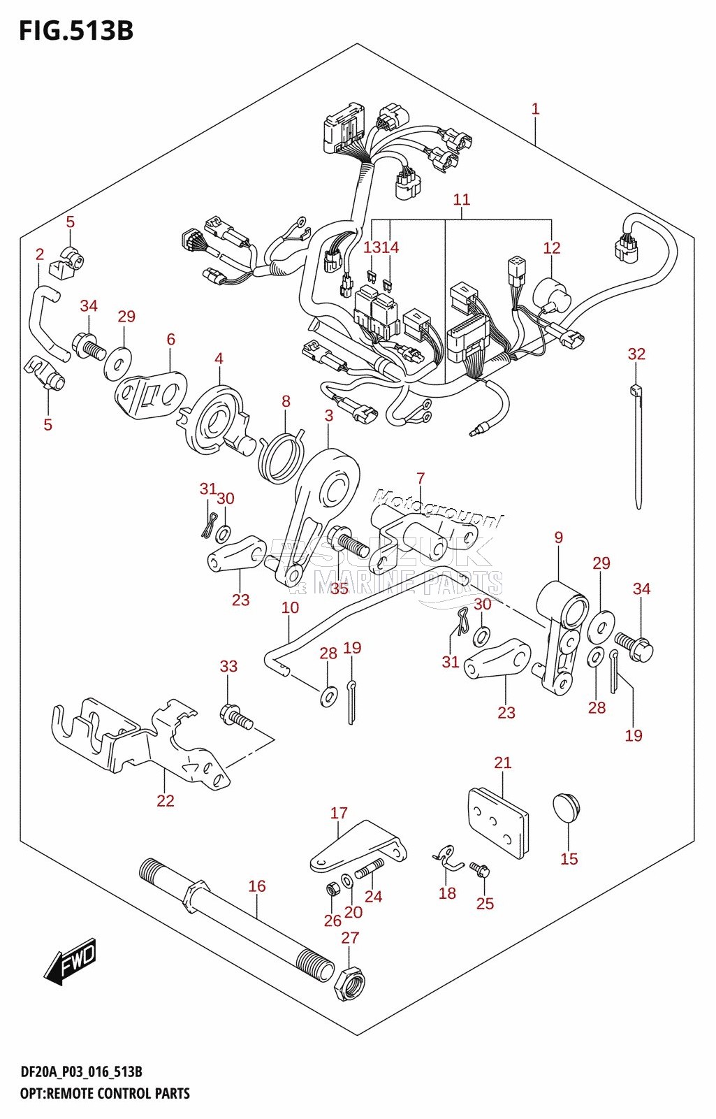 OPT:REMOTE CONTROL PARTS (DF15A:P03)