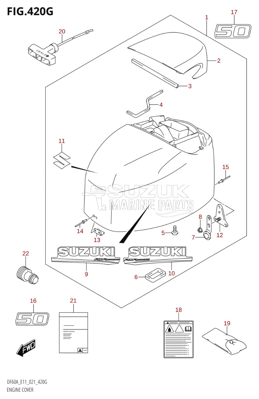 ENGINE COVER ((DF50A,DF50ATH,DF50AVTH):E01:020)