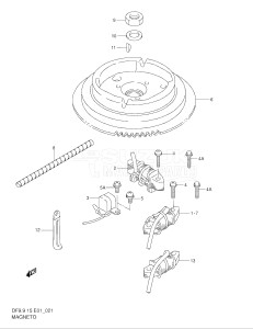 00991F-030001- (2000) 9.9hp - (DF9.9(A,R,AR)S Y) DF9.9(A,R,A)S Y drawing MAGNETO