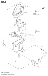 DF140 From 14001Z-251001 (E01)  2002 drawing FUEL VAPOR SEPARATOR