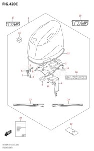 DF150AP From 15003P-040001 (E01 E03 E40)  2020 drawing ENGINE COVER (DF175AP:020)