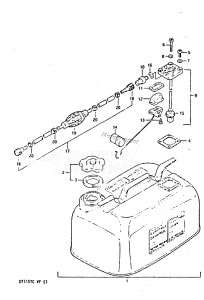 DT140 From 14002-405082 till 406620 ()  1984 drawing FUEL TANK