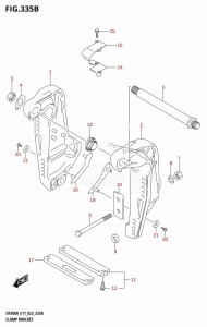 DF300A From 30002P-340001 (E11 E40)  2023 drawing CLAMP BRACKET (L-TRANSOM)