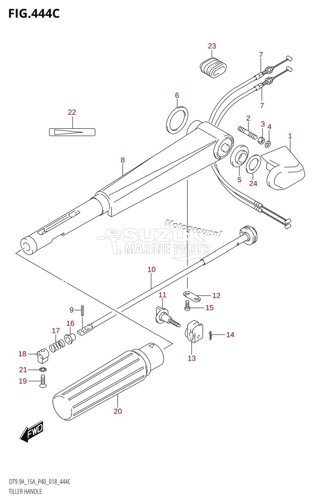 TILLER HANDLE (DT9.9AK,DT15AK)