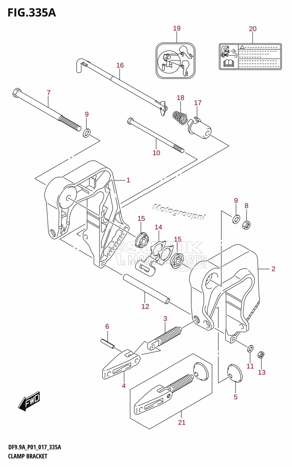 CLAMP BRACKET (DF8A:P01)