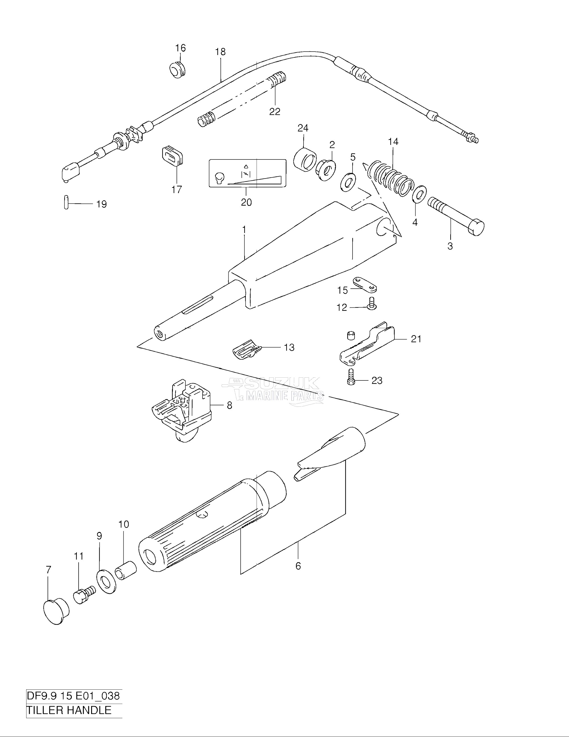 TILLER HANDLE