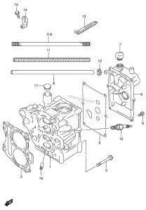 DF15 From 01501F-151001 ()  2001 drawing CYLINDER HEAD