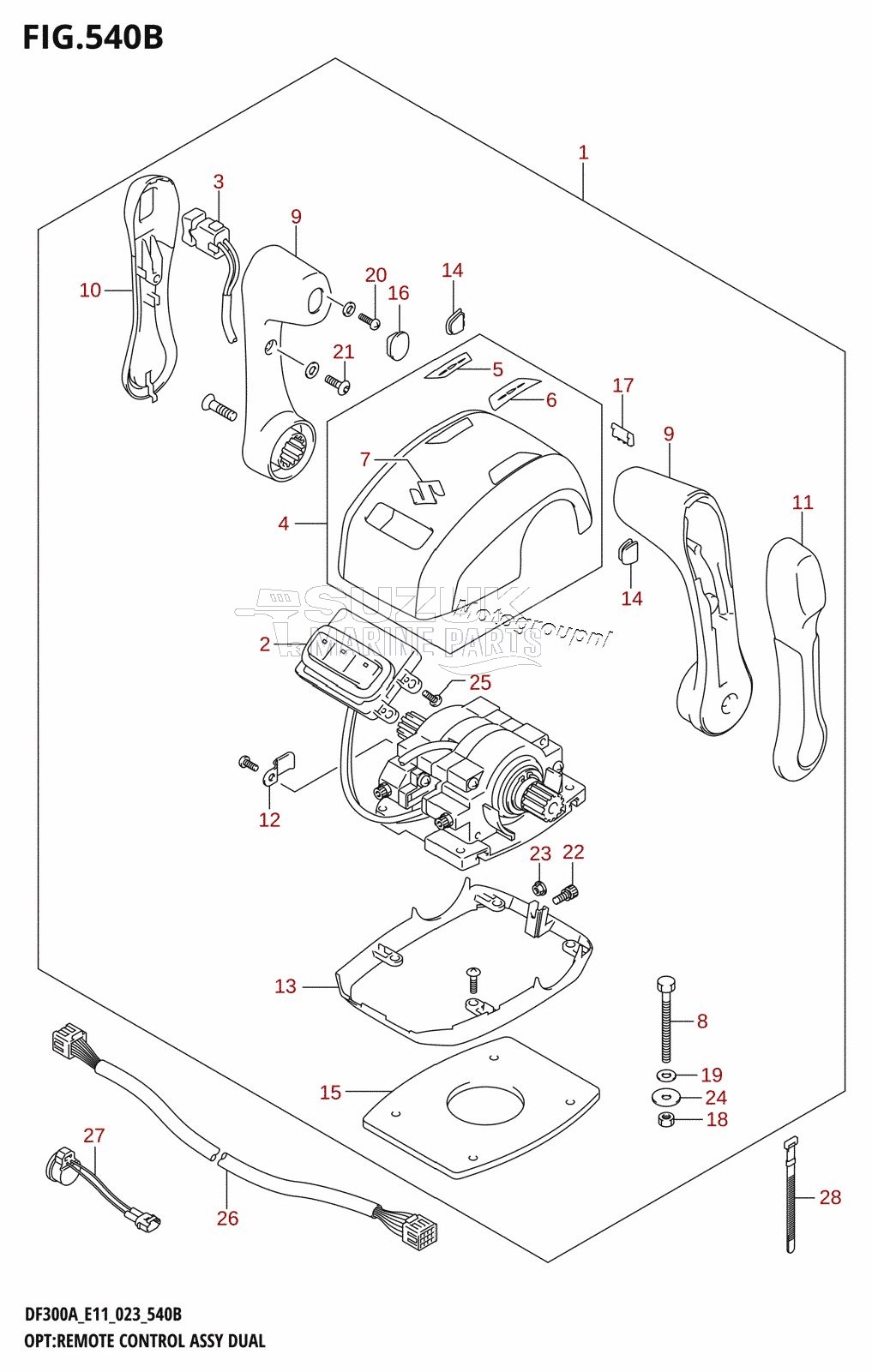 OPT:REMOTE CONTROL ASSY DUAL (022,023)