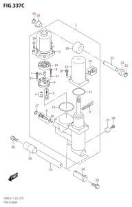 05003F-340001 (2023) 50hp E01-Gen. Export 1 (DF50AT  DF50ATH) DF50A drawing TRIM CYLINDER ((DF40AST,DF60A,DF60ATH):(020,021))