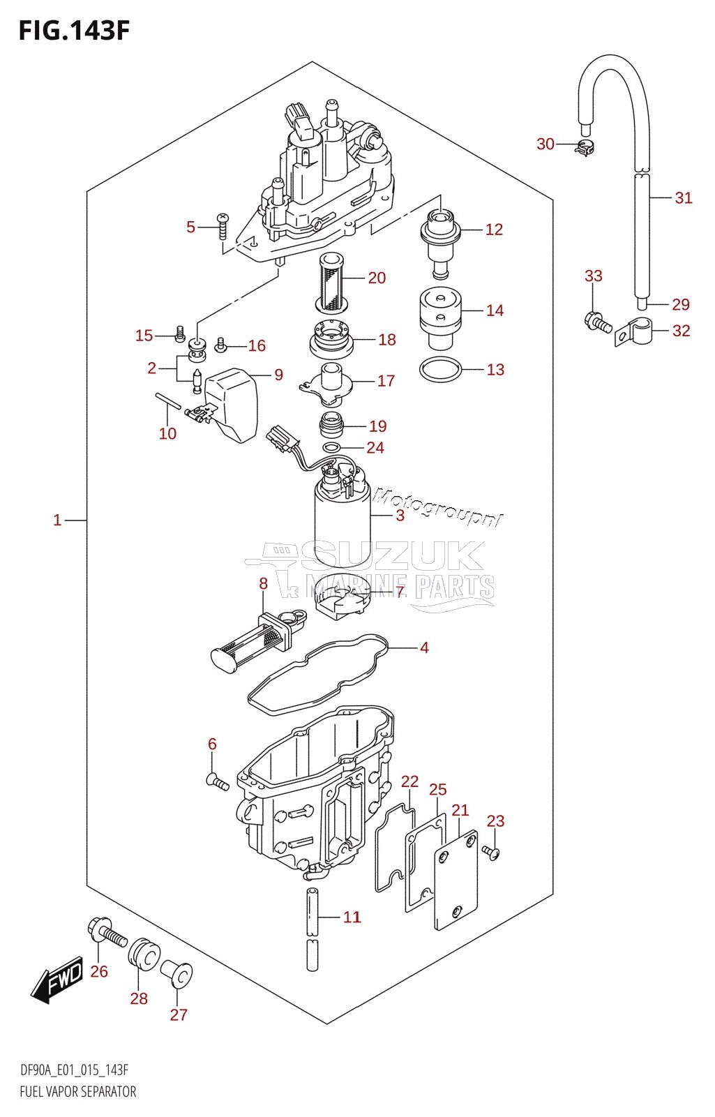 FUEL VAPOR SEPARATOR (DF80A:E40)