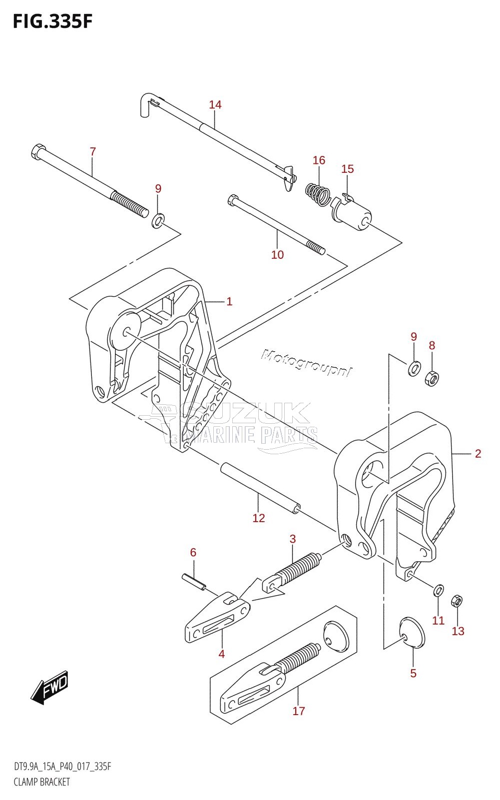 CLAMP BRACKET (DT15A:P40)