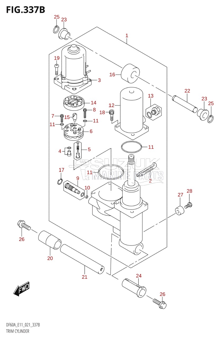 TRIM CYLINDER (DF40AST,DF60A,DF60ATH)