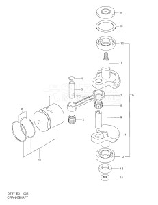 DT5 From 05004-251001 ()  2000 drawing CRANKSHAFT