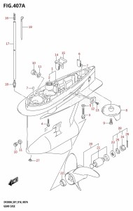 DF200AZ From 20003Z-610001 (E03)  2016 drawing GEAR CASE (DF200AT:E01)