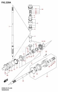 DF200AZ From 20003Z-510001 (E01 E40)  2015 drawing TRANSMISSION (DF200AT:E01)