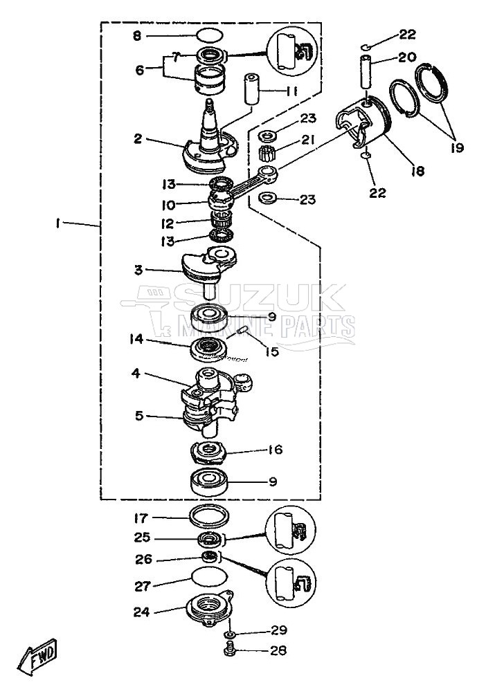 CRANKSHAFT--PISTON