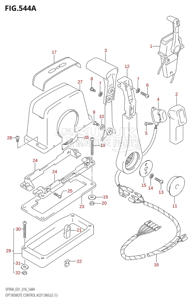 OPT:REMOTE CONTROL ASSY SINGLE (1) (DF70A:E01)