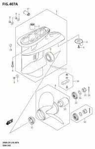 DF40A From 04003F-810001 (E01)  2018 drawing GEAR CASE (DF40A:E01,DF40AST:E34,DF50A:E01)