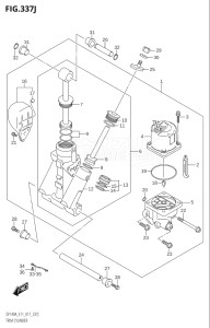 11503F-710001 (2017) 115hp E11 E40-Gen. Export 1-and 2 (DF115AT) DF115A drawing TRIM CYLINDER (DF140AZ:E40)