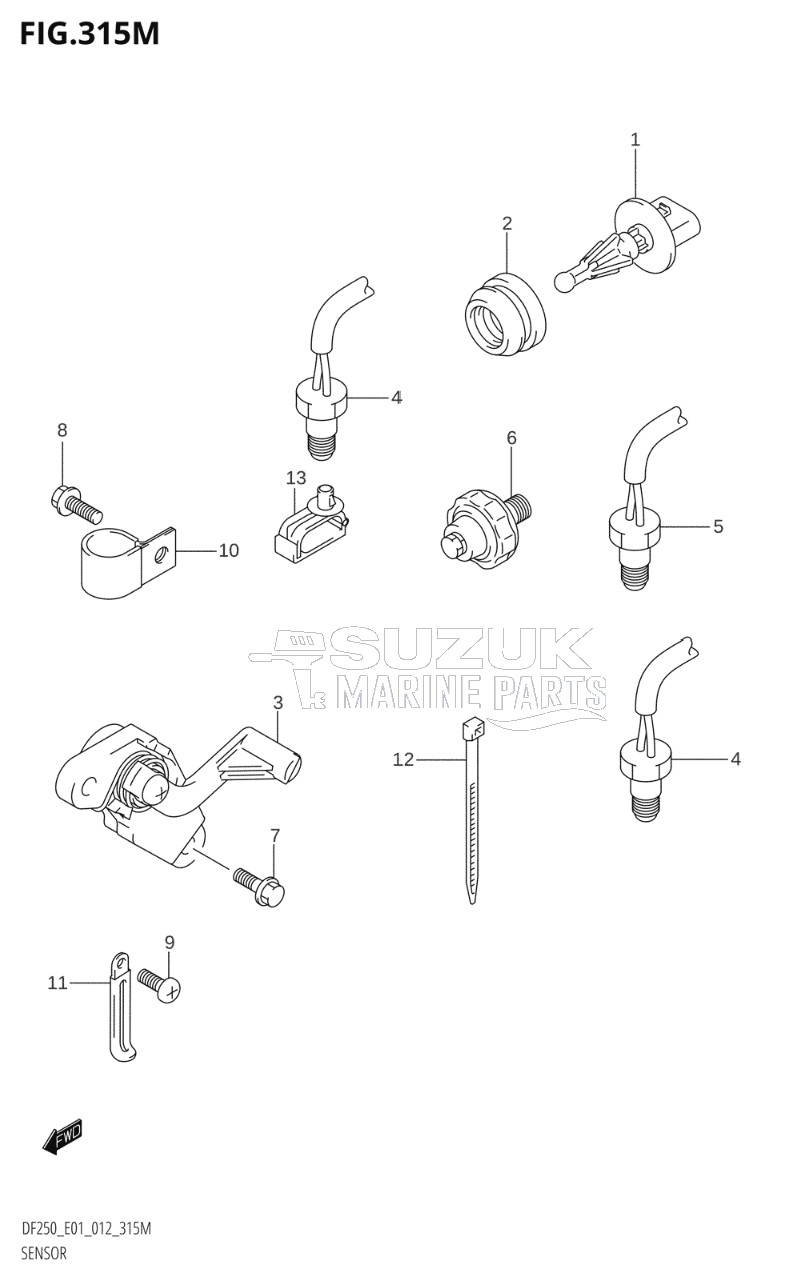 SENSOR (DF250Z:E40)