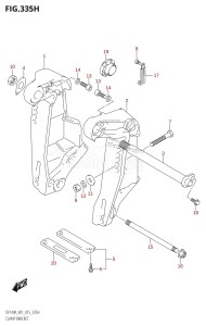 DF100A From 10003F-510001 (E01)  2015 drawing CLAMP BRACKET (DF140AZ:E01)