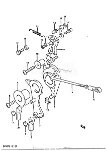 DT50 From 05003-401001 ()  1984 drawing THROTTLE LINK