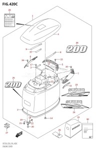 DF225Z From 22503Z-610001 (E03)  2016 drawing ENGINE COVER (DF200Z:E03)