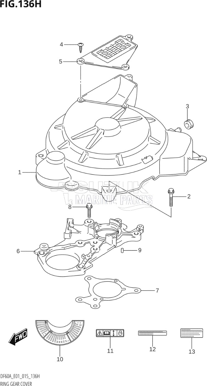 RING GEAR COVER (DF60A:E40)