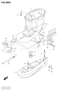 DF200Z From 20002Z-910001 (E01 E40)  2019 drawing DRIVE SHAFT HOUSING (XX-TRANSOM)