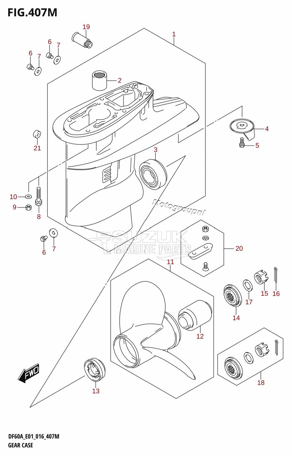 GEAR CASE (DF60ATH:E40)