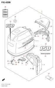 DF175T From 17502F-110001 (E03)  2011 drawing ENGINE COVER (DF150T,DF150Z:(K10,011))