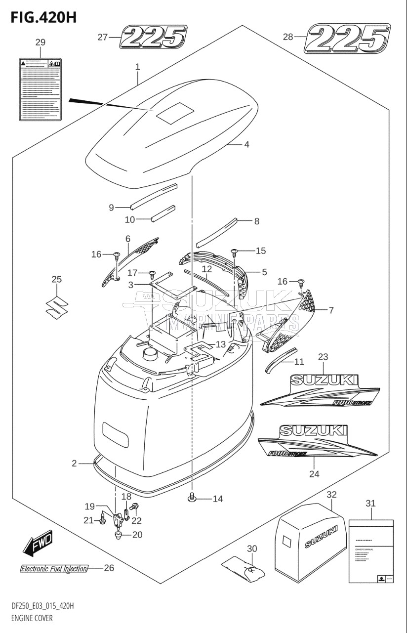 ENGINE COVER (DF225Z:E03)