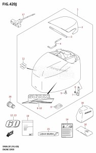 DF50A From 05003F-610001 (E01)  2016 drawing ENGINE COVER (DF60AQH:E01)