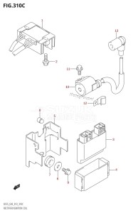 DF25 From 02503F-310001 (E03)  2013 drawing RECTIFIER /​ IGNITION COIL (DF25Q:E03)