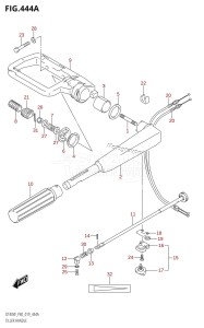 DT40 From 04005K-910001 ()  2019 drawing TILLER HANDLE (DT40W)