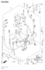 07003F-610001 (2016) 70hp E01 E40-Gen. Export 1 - Costa Rica (DF70A  DF70ATH) DF70A drawing HARNESS