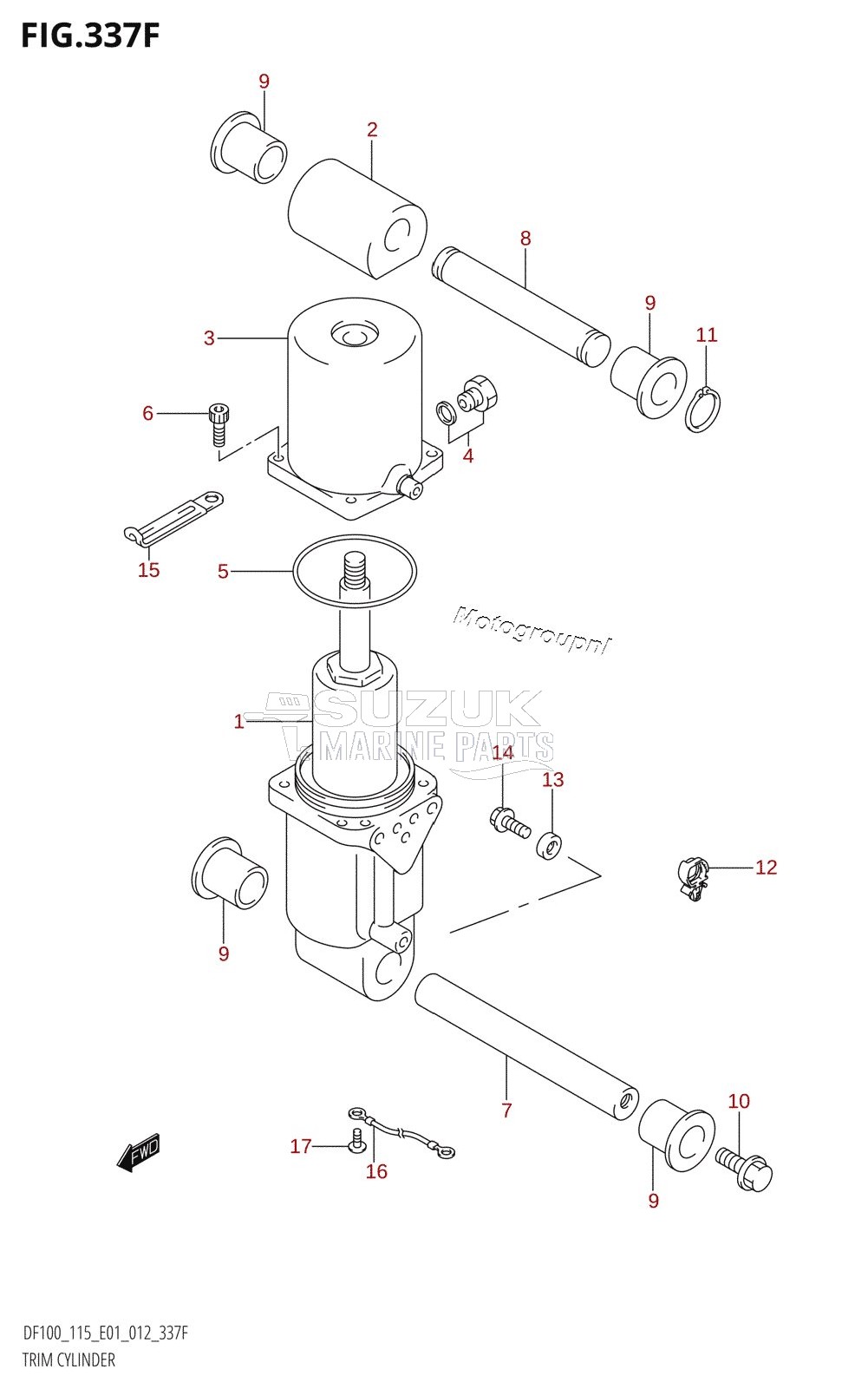 TRIM CYLINDER (DF115Z:E40)