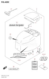 06002F-210001 (2012) 60hp E03-USA (DF60A) DF60A drawing ENGINE COVER (DF60A:E03)