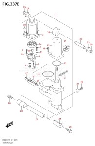 05003F-340001 (2023) 50hp E01-Gen. Export 1 (DF50AT  DF50ATH) DF50A drawing TRIM CYLINDER (DF40AST,DF60A,DF60ATH)