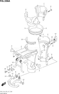 00403F-710001 (2017) 4hp P01-Gen. Export 1 (DF4A) DF4A drawing SWIVEL BRACKET