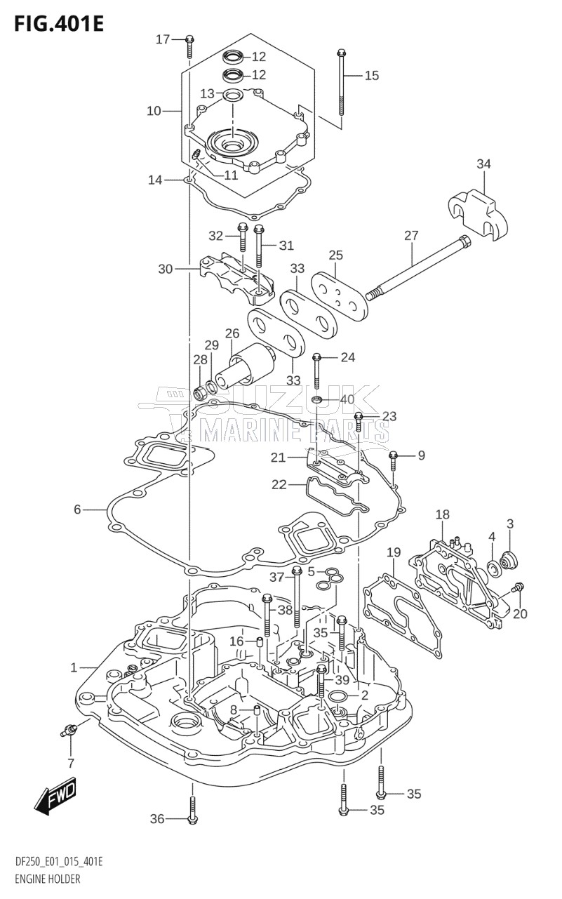 ENGINE HOLDER (DF225T:E01)